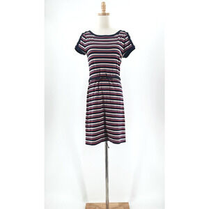 VTG Ralph Lauren Jean Co Striped Knit Dress PM Nautical Preppy Old Money Retro